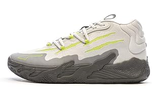 PUMA - Zapatillas de baloncesto para hombre, color blanco y gris