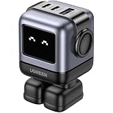 UGREEN Nexode RG 65W Robot GaN Hızlı Şarj Cihazı 2xUSB-C, 1xUSB-A, Gri
