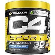 C4 Sport Pre Workout Powder ICY Blue Raspberry | Informed-Sport Certified + Preworkout Energy Drink Workout Supplement for Men &amp; Women | 135mg Caffeine + Beta Alanine Powder + Creatine | 30 Servings