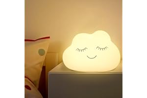 AGSTMG Luce Notturna per Bambini, Nuvola Lampada Notturna Luminosità Regolabile, Controllo Touch a 7 Colori, Antiabbagliante, Luce Notte LED Lampada Comodino Nuvola Ricaricabile Luci Cameretta Night Light