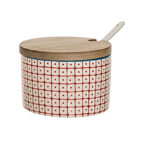 Bloomingville Salztopf mit Löffel und Bambusdeckel Carla