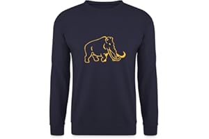 Spreadshirt Silhouette Mammut Line Art Unisex Pullover