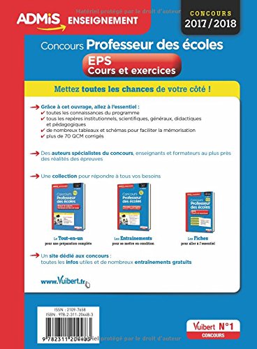 Book's Cover of Concours Professeur des écoles - EPS - Cours et exercices - L'essentiel en 41 fiches - Concours 2017-2018 - Nouveaux programmes
