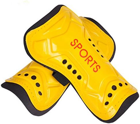 OFT Football Breathable Shin Guards Shinguard Guard Protecter for Kids/Youths or Adult (Yellow)
