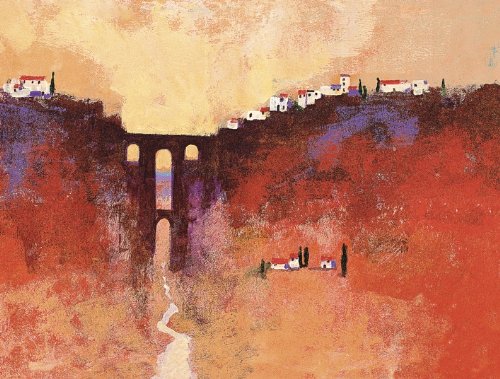Colin Ruffell 60 x 80 cm New Bridge Ronda Canvas