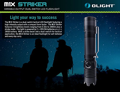 Olight® M1X Striker LED taktische Taschenlampe 1000 Lumen mit Cree XM-L2 LED für Outdoor-Aktivitäten, Schwarz - 9