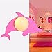 Produktbild SADASD Warme und Schöne Cartoon Kinderzimmer Wandleuchte Schlafzimmer Bett Dolphin Wandleuchte, 20-30 W, Rosa Optional: Lampen + warmes Licht LED-Leuchten LED