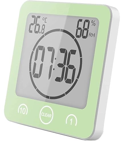 Orologio Da Bagno Digitale Con Ventosa - Impermeabile, LCD, Con Supporto Da Tavolo - Foto 6