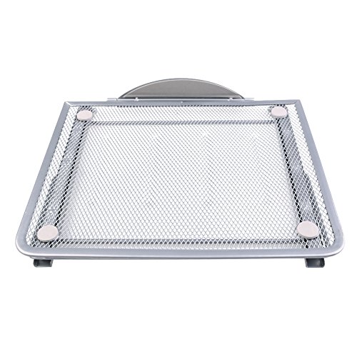 Laptopständer, belüftet, verstellbar, Metall Ineinander Notebook Standplatz, 24x19CM / 9.45×7.48Inch (Silber) - 4