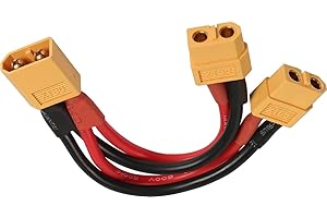RIIEYOCA XT60 równoległe przyłącze akumulatora adapter Dual Extension XT60 Y rozdzielacz 1 gniazdo na 2 wtyczki 14AWG kabel do trybu RC helikopter quadcopter