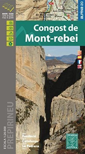 Congost de Mont-rebei, mapa excursionista. Escala 1:20.000. Editorial Alpina.