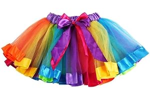 SHOBDW MUJER Falda del Tutu para Niña,SHOBDW Niños Regalo De Cumpleaños Color De Falda del Arco Iris Pettiskirt Bowknot Falda Princesa Danza Rendimiento Traje Mullido Tutu Vestido Ropa de Baile