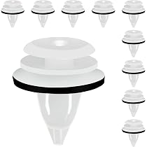 40 Clips De Porte Pour Voiture - Blanc - Plastique - 14,2 Mm Tête - Compatibilité Universelle