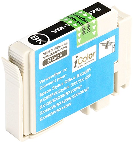 iColor Tintenpatrone für Epson (ersetzt T1281), black