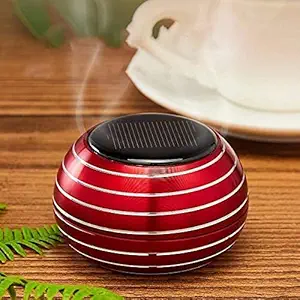 TJOM Solar Dashboard Idol ring Car Decoration Air Freshener Automatic 360 Degree Solar Rotating Perfume Double Ring diffuser for Car Home Office - Mulit Colour