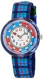 Flik Flak FBNP056 BLUE FLIK Uhr Junge Kinderuhr Stoffband Kunststoff 30m Analog blau