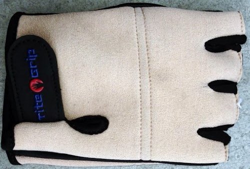 Tite Grip Neoprene Fitness Gloves for Pole Dance & Weight Training (Medium/Large, Tan)
