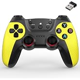 Coverzone 2.4G Kablosuz Gamepad PC Uyumlu Pilli Joystick Wireless Oyun Kolu Kişiselleştirilmiş D&uuml;ğme, Hassas Trigger Kaymaz T