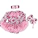 ZOEREA Newborn Baby Headband + Romper + Shoes Outfit Clothes Tutu Dress 0-12M Baby Summer Set 3 Piece Romper + tutu pleated skirt + bow headband girl dress Iben So Nb Spencer W / letter newborn baby girl dress Minnie head Bodysuit Onesie Tutu Dress + headband leg warmers baby shoes - girls dress model Precious with silver dots