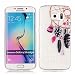 De-Liggo® Samsung Galaxy S6 Edge Case (Free Tempered Glass Screen Protector),Clear Pattern Soft Gel TPU Silicone Case Cover for Samsung Galaxy S6 Edge Dreamcatcher