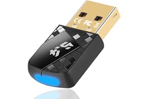 XIEANDKONG Adaptador Bluetooth 5.4 para PC, Bluetooth Dongle USB(EDR & BLE) Plug & Play con Windows 7/10/8.1/11para Escritorio portátil Auriculares Teclado ratón (BT544)