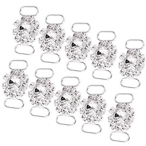 MagiDeal 10 Stück Blumenform Kristall Bikini Stecker Wölbung Link Für Bademode - 8