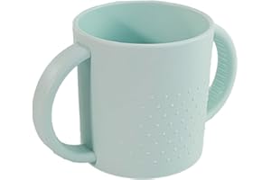 Miniland Vaso de Aprendizaje Bebé con Asas (250ml) | Taza Entrenamiento Higiénica Cero Moho Sin Válvulas | Fomenta Desarrollo Oral (BLW) | Apto Lavavajillas y Microondas | +6 Meses | (Mint)