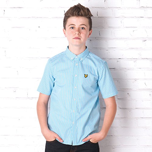 Boys Lyle And Scott Junior Boys Checked Shirt in Blue - 10-11