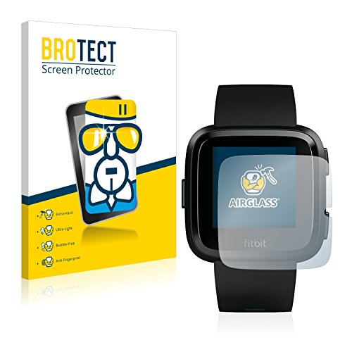 brotect Glass Screen Protector Film for Fitbit Versa/Lite/Special Edition - Glass-Foil 9H Protection [Scratch Resistant, High Clarity]