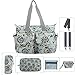 Damai Floral Designer Diaper Tote Bags (Gray Dandelion)