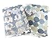 Set of 2 Luxury Soft Fleece Baby Blankets by First Steps, Pink, Blue or Cream. Ideal Newborn Baby Gift Perfect For Twins (Blue Elephants & Polka Dots)