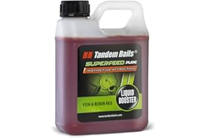 ‎TANDEM BAITS Tandem Baits SuperFeed Pure Booster Fish & Robin Red | Karpfen Angeln ohne Mühe | für Boilies Köder Große-Fische-Angeln | Karpfenzubehör Profis & Hobby-Angler