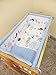 6 Pcs Crib Bedding Set with Terry sheet + All-round Bumper 90x40 cm - Pattern 15