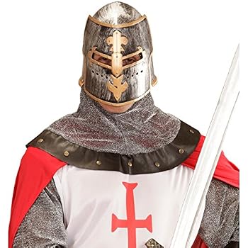 Elmo Medievale Da Cavaliere Templare In Acciaio – Elmo Crociato Antico Per Collezionismo E Costume, Idea Regalo