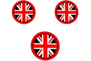 UVCANY Mini R55 R56 R57 R58 R59 Lot de 3 porte-gobelets universels antidérapants intégrés dans des ornements pour Mini Cooper R55 R56 R56 R57 R58 R59 (Union Jack rouge/noir)