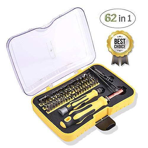 Preisvergleich Produktbild Präzisions-Schraubendreher-Set - magnetische Schraubendreher-Kits, professionelles Reparatur-Werkzeug-Set 62-1 mit 58 Bits für Smartphone, Computer, Computer, Brille, Laptop