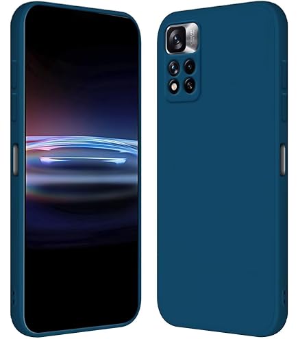 Custodia XINYEXIN Per Xiaomi Poco X4 Pro 5G, Trasparente Con Bordi Blu, Antiurto In TPU, Resistente All'ingiallimento