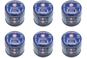 SILVER MATCH 6 cartouches de gaz perçables de 190 g de butane pour camping, extérieur, fête, urgence, etc