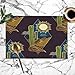 Produktbild best gift Landscape Desert Scull Cactus Arizona Washable Placemats for Dining Table Double Fabric Printing Polyester Place Mats for Kitchen Table Set of 6 Table Mat 12"x18"