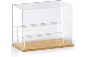 ACRLIE Vitrine pour Collection Object, Boite Plexiglas de Rangement 3 Niveaux Transparente Support pour Figurine, Vitrine Salon de Comptoir Anti-poussière Organisateur Boite Acrylique Meuble