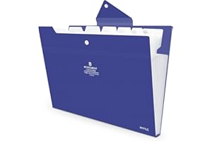 HAISSKY Cartella Portadocumenti A4 Espansione Della Cartella di File Letter A4 Tasche di Carta Organizzatore di Documenti di Fisarmonica, 8 Tasche