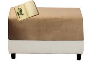 MIECOAE Ottomane Bezug Rechteckig Quadratisch Hockerbezug Quadratisch 40 55 70 80CM Bezug Hocker Grau/Grün Hocker überzug Fußhocker Sitzhocker Elastisch Husse Hockerabdeckung ( Color : #13 , Size : 45-55cm/18