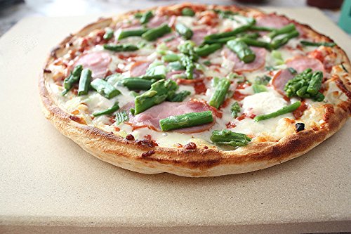 Pizzastein Brotbackstein Grillstein Flammkuchen Pide Lahmacun Stein auch für Ofen geeignet, lebensmittelecht - 2