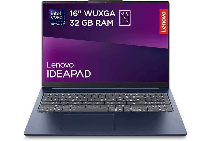 Lenovo IdeaPad Slim 5 Gen 10 – Ordenador Portátil 16" WUXGA (Intel Core Ultra 9 185H, 32 GB RAM, 1 TB SSD, Wi-Fi 6, USB-