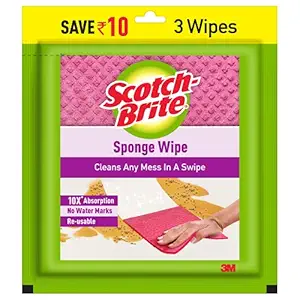 Scotch-Brite Multi-purpose , Easy to use kitchen cleaning Sponge Wipe (3 -Pieces)