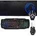 Produktbild Combusters XXL Gaming Set Beleuchtete Tastatur USB Keyboard + 4000dpi Maus Mouse + XL Gamer Mauspad Mousepad + Bungee QWERTZ für PC Computer Tower Laptop mit Beleuchtung Bundle Setup beleuchtet LED