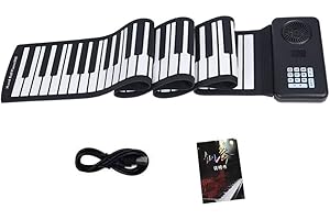 RATSTONE Piano Plegable,Teclado Piano Scroll,Piano Electrónico Portátil De 88 Teclas,Batería De Larga Duración,Resistente Al Agua y Al Polvo,Con Manualadecuado Para Niños Adultos Principiantes Regalo