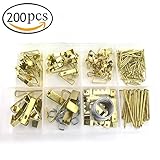 200 Stück Bild zum Aufhängen Kits sortierte, robuste Bild Kleiderbügel Haken mit Draht, Nägel, Bild Kleiderbügel von uxradg