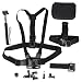 Produktbild mark8shop Head Brust Handschlaufe Einbeinstativ Fall Sattelstütze Zubehör Set 9 in 1 Für Xiaomi Yi GoPro SJCAM sj5000 SJ6000