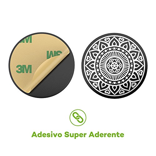 Placche Metallo Smartphone VAVA Placche Metalliche Adesive Metal plates per Supporto Magnetico Auto Air Vent / Magnetico CD Slot per Smartphone, 2 Placche Metalliche Tonde con un adesivo 3M(Altamente Compatibili, Restano Attaccate in Tutta Sicurezza, Ferro Antiruggine)